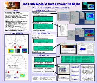 The CISM Model &amp; Data Explorer CISM _ DX