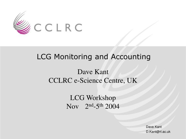 lcg monitoring and accounting