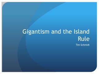 Gigantism and the Island Rule