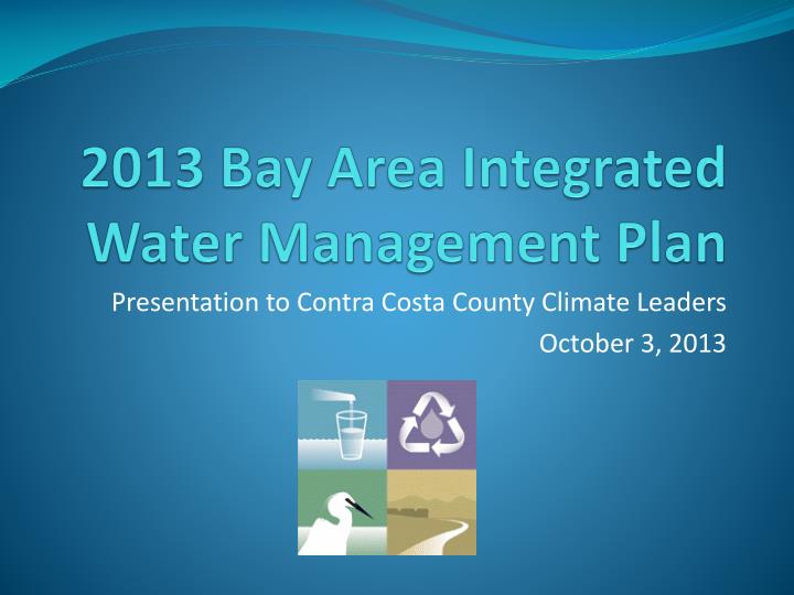 2013 bay area integrated water management plan
