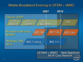 Mobile Broadband Evolving to OFDM + MIMO