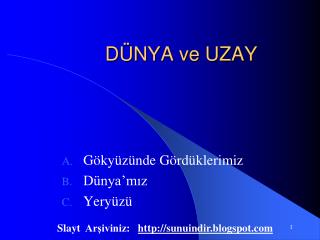 d nya ve uzay