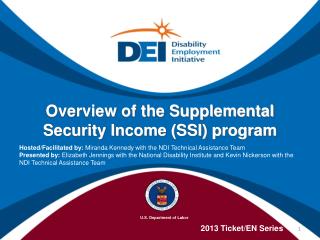 Overview of the Supplemental Security Income (SSI) program