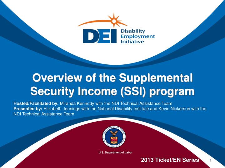 overview of the supplemental security income ssi program