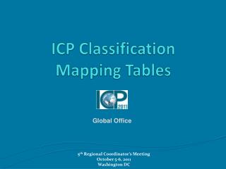 ICP Classification Mapping Tables