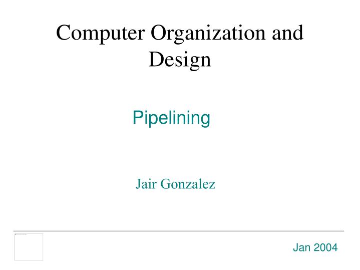 computer organization and design