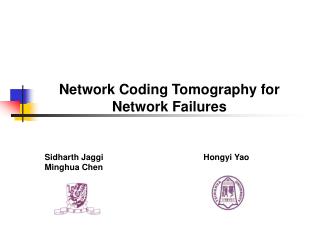 Network Coding Tomography for Network Failures