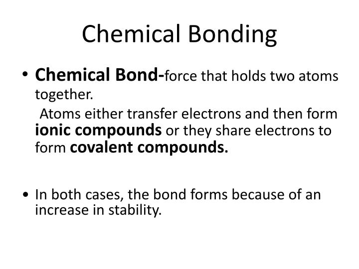 chemical bonding