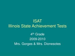 isat illinois state achievement tests