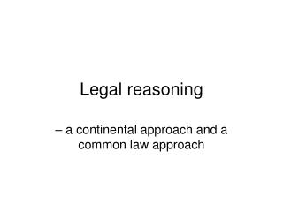 Legal reasoning
