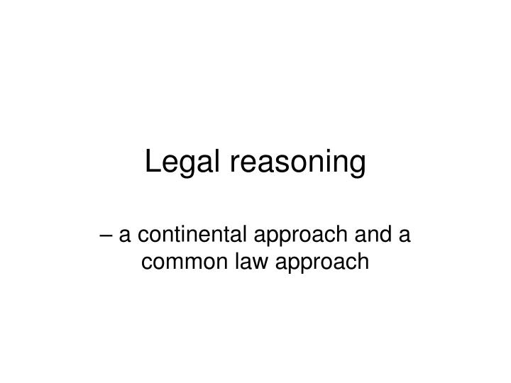 legal reasoning