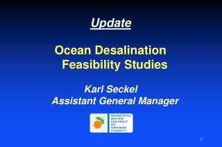 Update Ocean Desalination Feasibility Studies