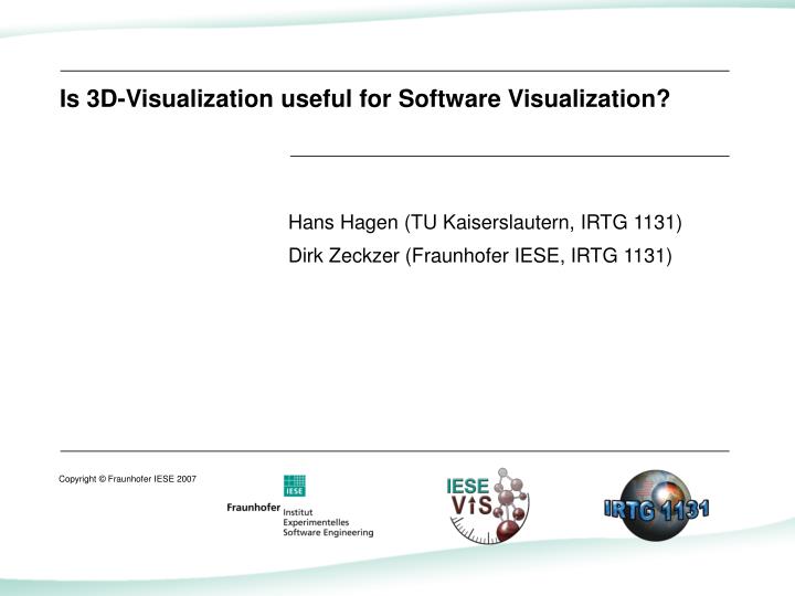 is 3d visualization useful for software visualization