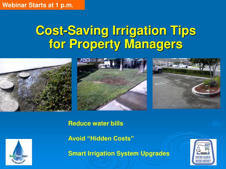 cost saving irrigation tips for property managers