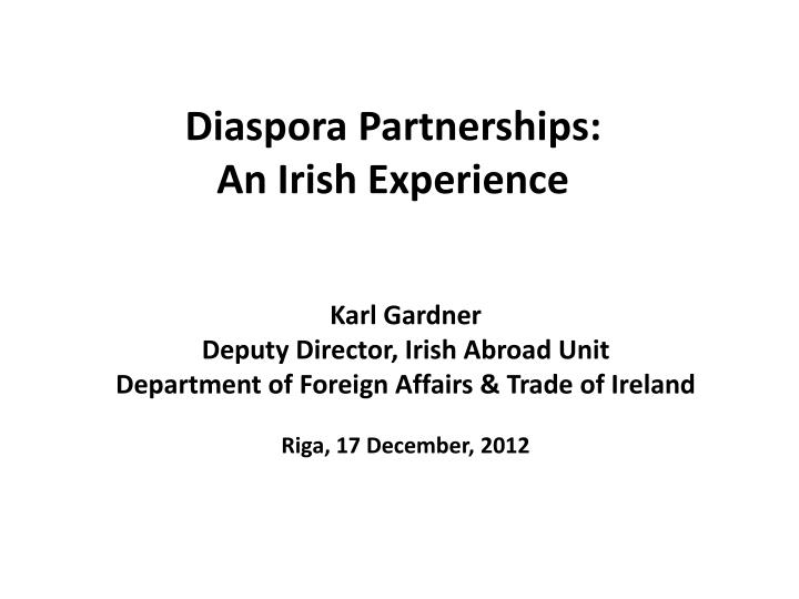 diaspora partnerships an irish experience