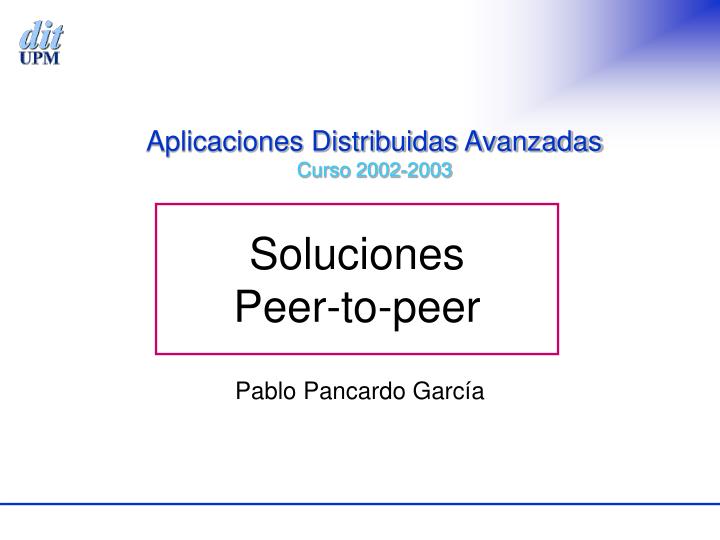 soluciones peer to peer