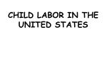 CHILD LABOR IN THE UNITED STATES