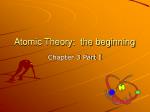 Atomic Theory: the beginning - slide 1