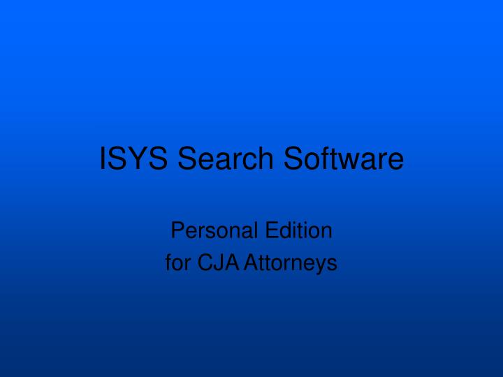 isys search software