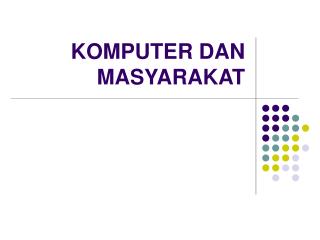 komputer dan masyarakat