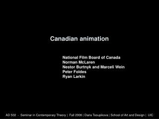 Canadian animation