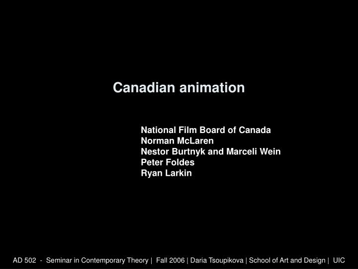 canadian animation