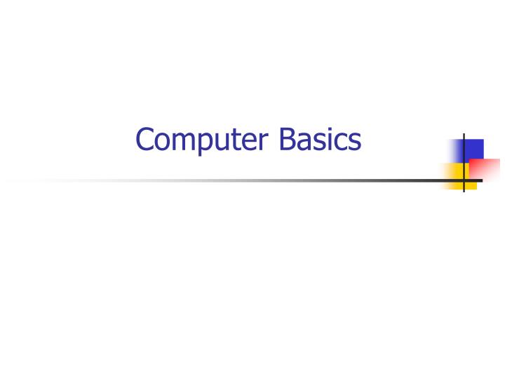 computer basics