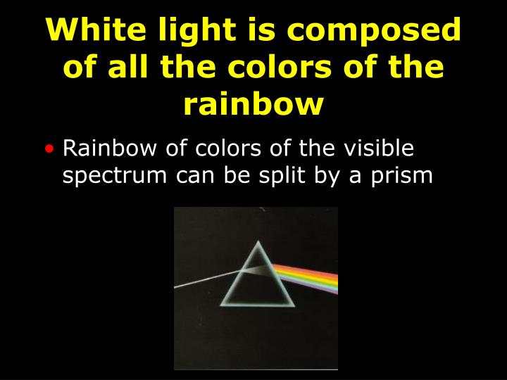 white light is composed of all the colors of the rainbow