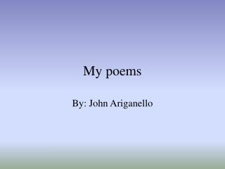 My poems