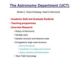 The Astronomy Department (UCT)