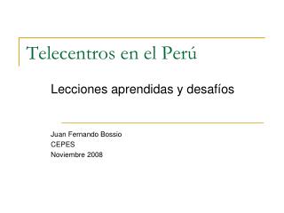 telecentros en el per