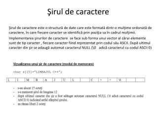irul de caractere