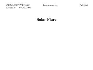 Solar Flare