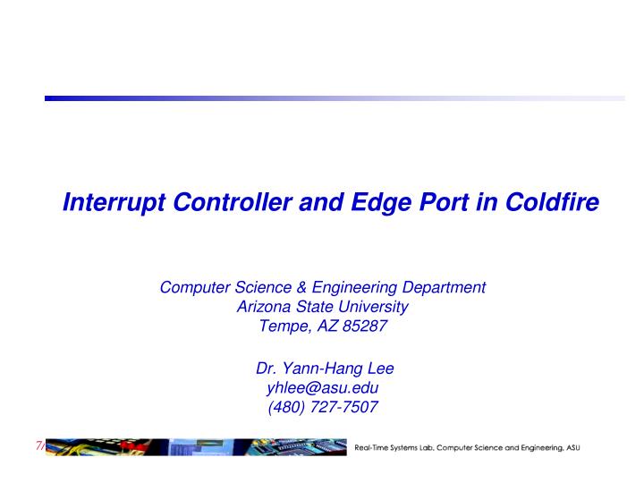 interrupt controller and edge port in coldfire