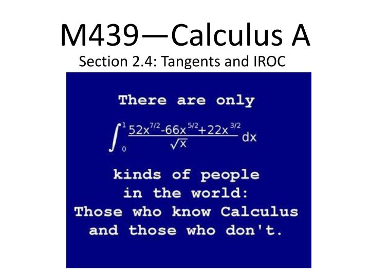 m439 calculus a