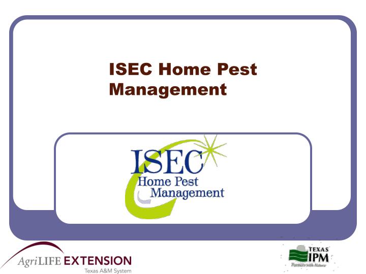 isec home pest management