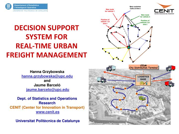 decision support system for real time urban freight management