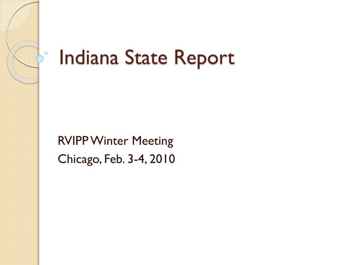indiana state report