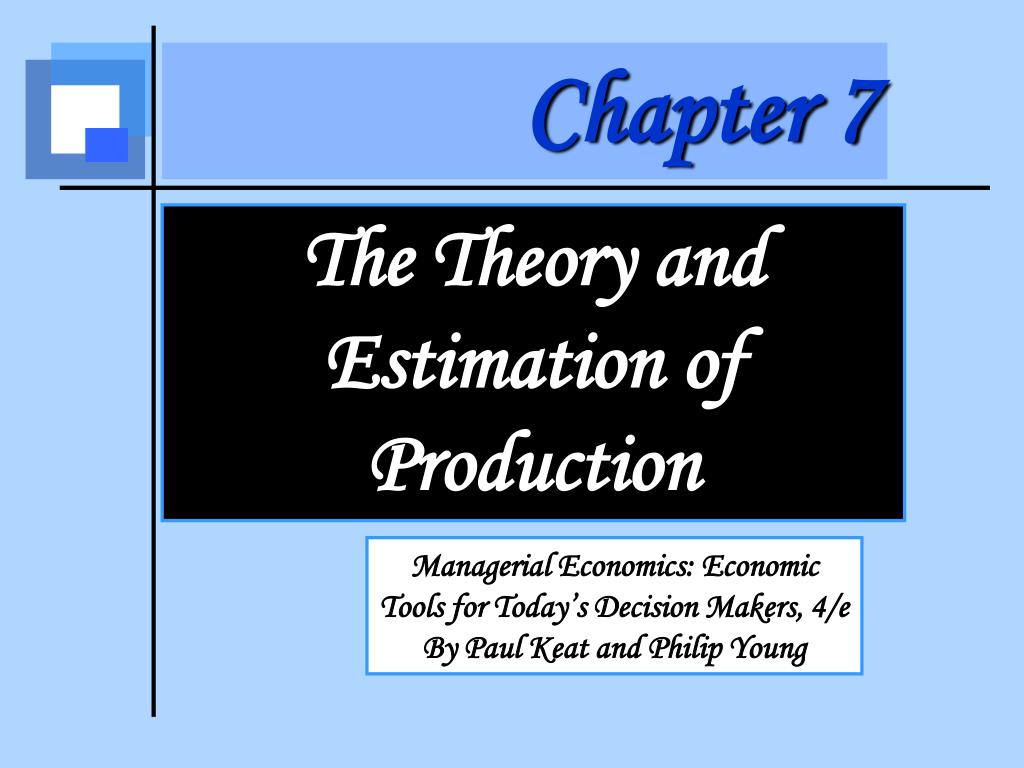 PPT - The Theory and Estimation of Production PowerPoint Presentation ...