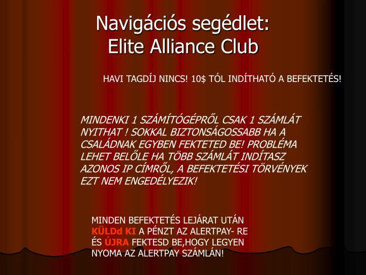 navig ci s seg dlet elite alliance club