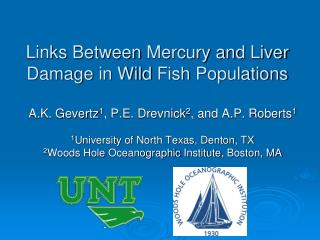 Links Between Mercury and Liver Damage in Wild Fish Populations