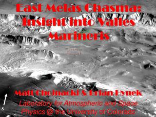 East Melas Chasma: Insight into Valles Marineris