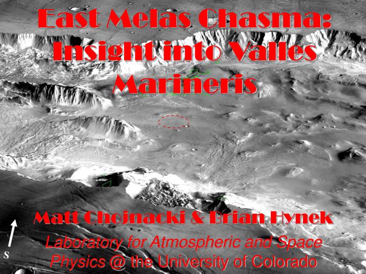 east melas chasma insight into valles marineris