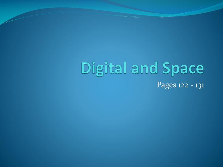 digital and space