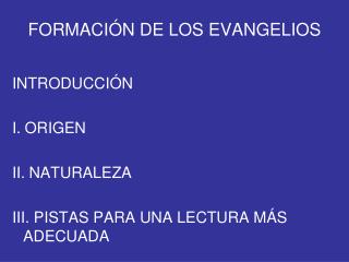 formaci n de los evangelios