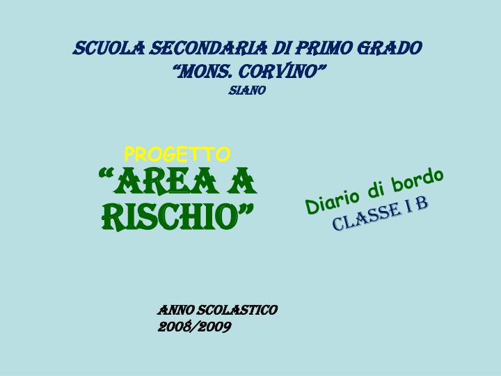 scuola secondaria di primo grado mons corvino siano