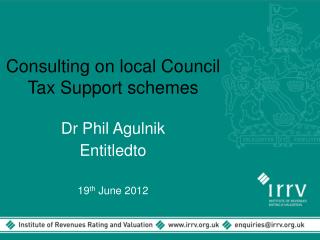 Consulting on local Council Tax Support schemes