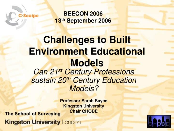 challenges to built environment educational models
