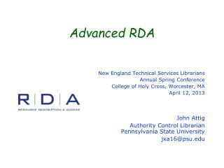 Advanced RDA