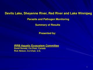Devils Lake, Sheyenne River, Red River and Lake Winnipeg